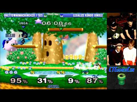 CT GamerCon 3 SSBM - Ses/GWM420 (Green) vs. 2saint/Kalvar (Blue) - Melee Doubles LF
