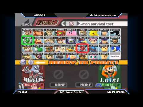 WHOBO 4 - YoshQ vs Mc PeePants - Mid Tiers - SSBB