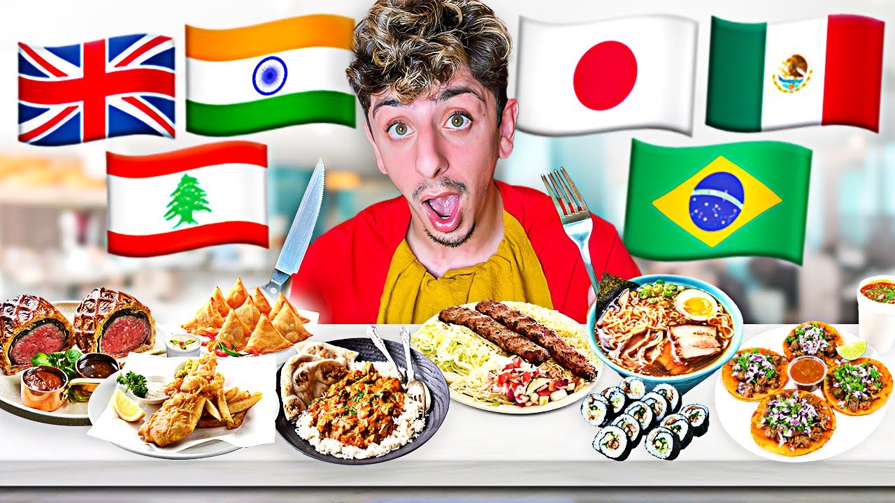Eating Different Foods from Around the World! 🌍