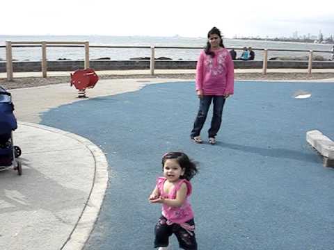 vanshu at beach playground
