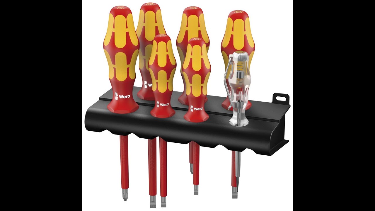 Диэлектрические отвертки WERA Kraftform Big Pack 100 VDE , 105631. Мини обзор