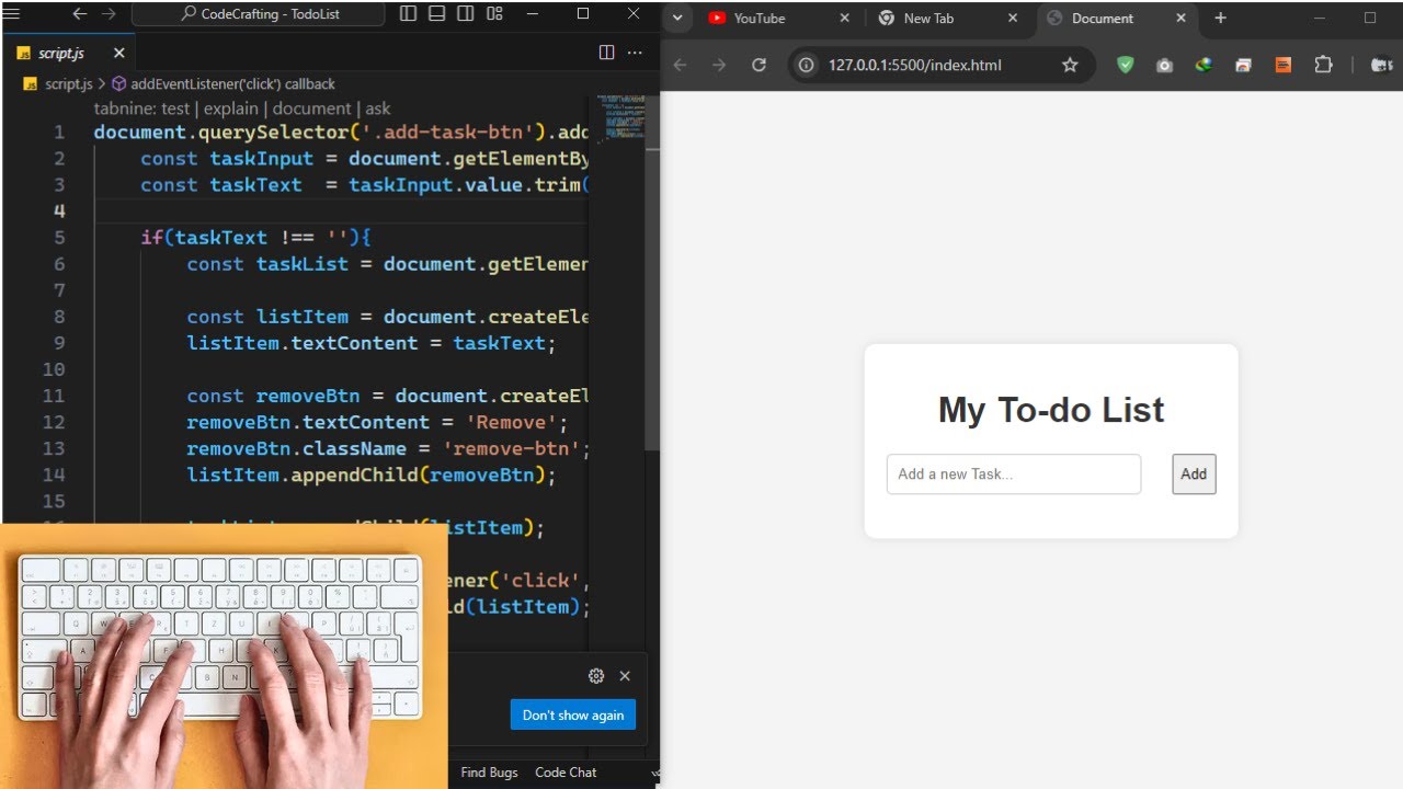 CodeCraft - Todo-List Project - Tutorial