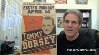 Tommy Dorsey Concert Poster 1940s w/Orchestra (Sinatra included!)