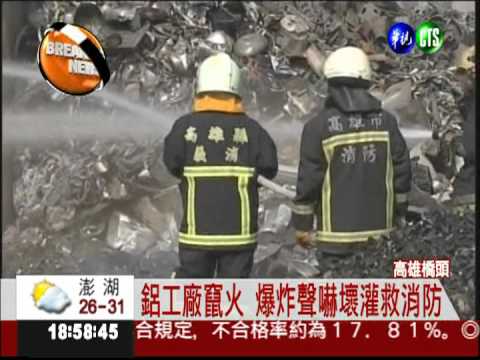 鋁工廠竄火驚爆 6人送醫已脫險