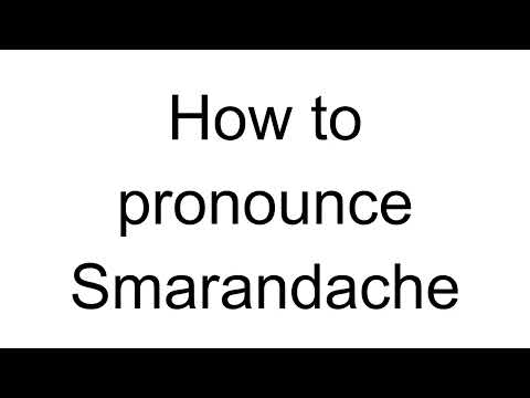How to Pronounce Smarandache (Romanian)