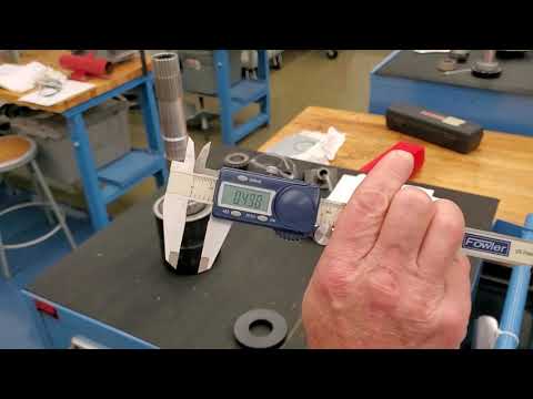 Using Vernier caliper to measure Volvo Penta DPS Tube gear height