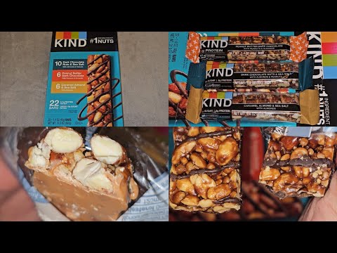 Costco Sale Item Review KIND Dark Chocolate Nuts Caramel Almond Sea Salt Peanut Butter Taste Test