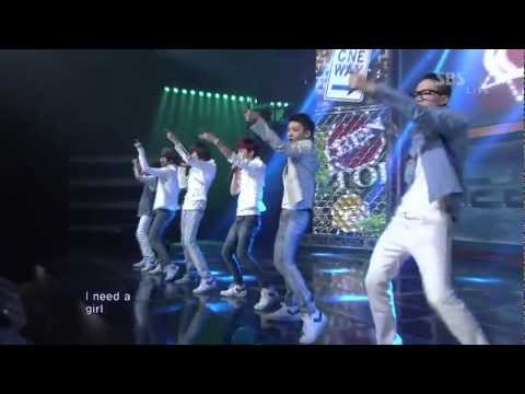 120108 SBS inkigayo Teen Top -Girl Friend+TeenTop+Crazy(Comeback Stage)