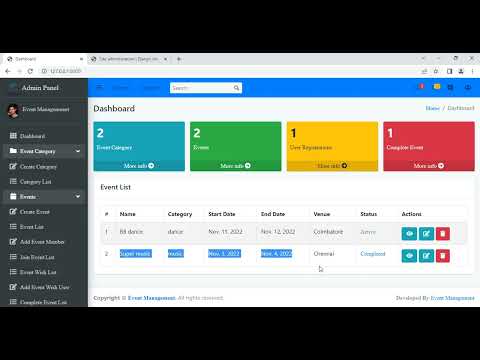 All in One Event Management Solution in Django Python