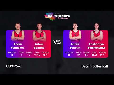 04:35 A. Yermakov / A. Zabuha - A. Bakotin / K. Borshchenko 12.11.2022 | Winners Beach Volleyball