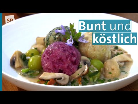 Dreierlei Knödel mit Saarbrücker Pilzen - Cliff Hämmerle kocht "Mit Herz am Herd"