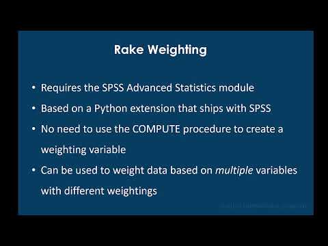 How can I weight data in SPSS Statistics?