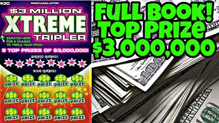 Full Book 🔴 Pa Lottery $3 Million Xtreme Tripler Scratch Off Tickets!