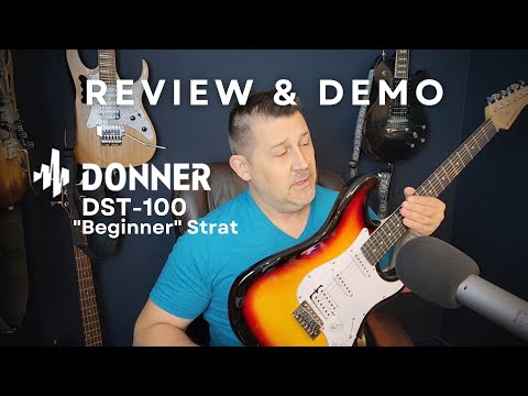 Donner DST-100S 39 Inch Full Size Electric Guitar Kit Solid Body Sunburst, Beginner Starter, with Amplifier, Bag, Capo, Strap, String, Tuner, Cable, Picks video review thumbnail