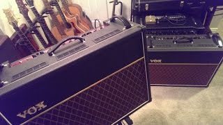 Video thumbnail for Vox AC30c2 vs AC15c2 comparison by rockinfreakappotomus