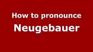 How to pronounce Neugebauer