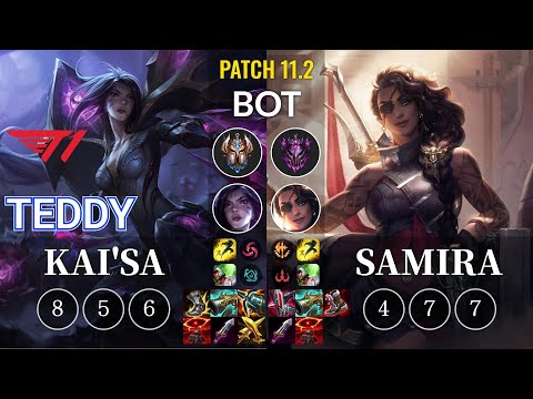 T1 Teddy Kai'Sa vs Samira Bot - KR Patch 11.2