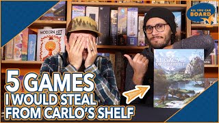5 GAMES I Would STEAL from Carlo's Shelf | Shelf of Shame EXPOSED!
