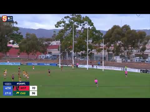 Rd 12 SANFL Snapshot - West's Hamish Hartlett launches a long bomb