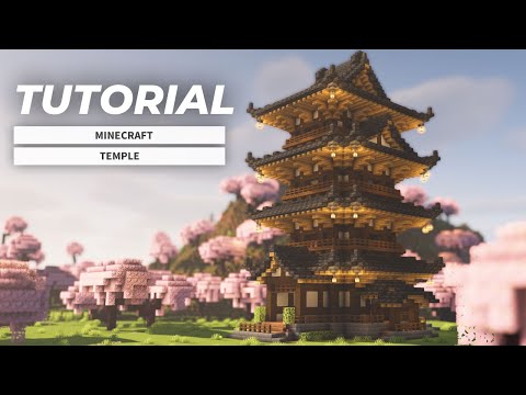 Minecraft : How to Build a Japanese Temple (Tutorial)