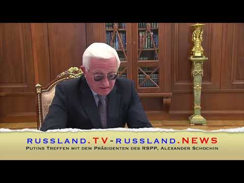 Putins Treffen mit dem Präsidenten des RSPP, Alexander Schochin