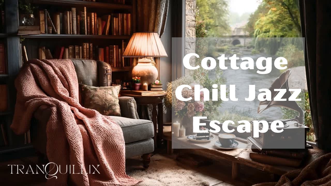 Sipping Coffee in a Cozy Cottage ☕ | Relaxing River View + Chill Jazz Vibes