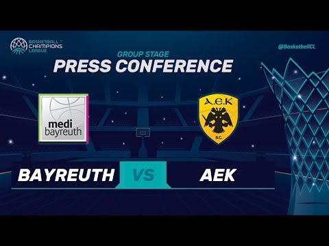 medi Bayreuth v AEK - Press Conference - Basketball Champions League 2017-18