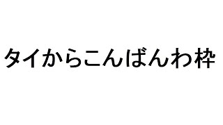 【雑談】タイからこんばんわ枠