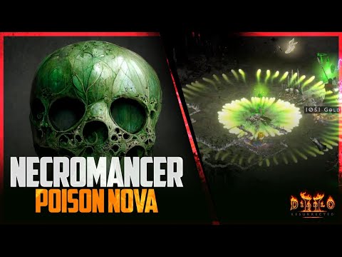 Diablo 2:Resurrected Poison Nova Necromancer 125% FCR 75% FCR Pits and class guide *10,000 dmg*