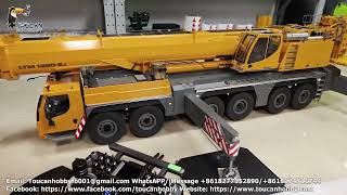 Toucanhobby 1/14 LTM 1350 crane truck was operated by XE Lite.
