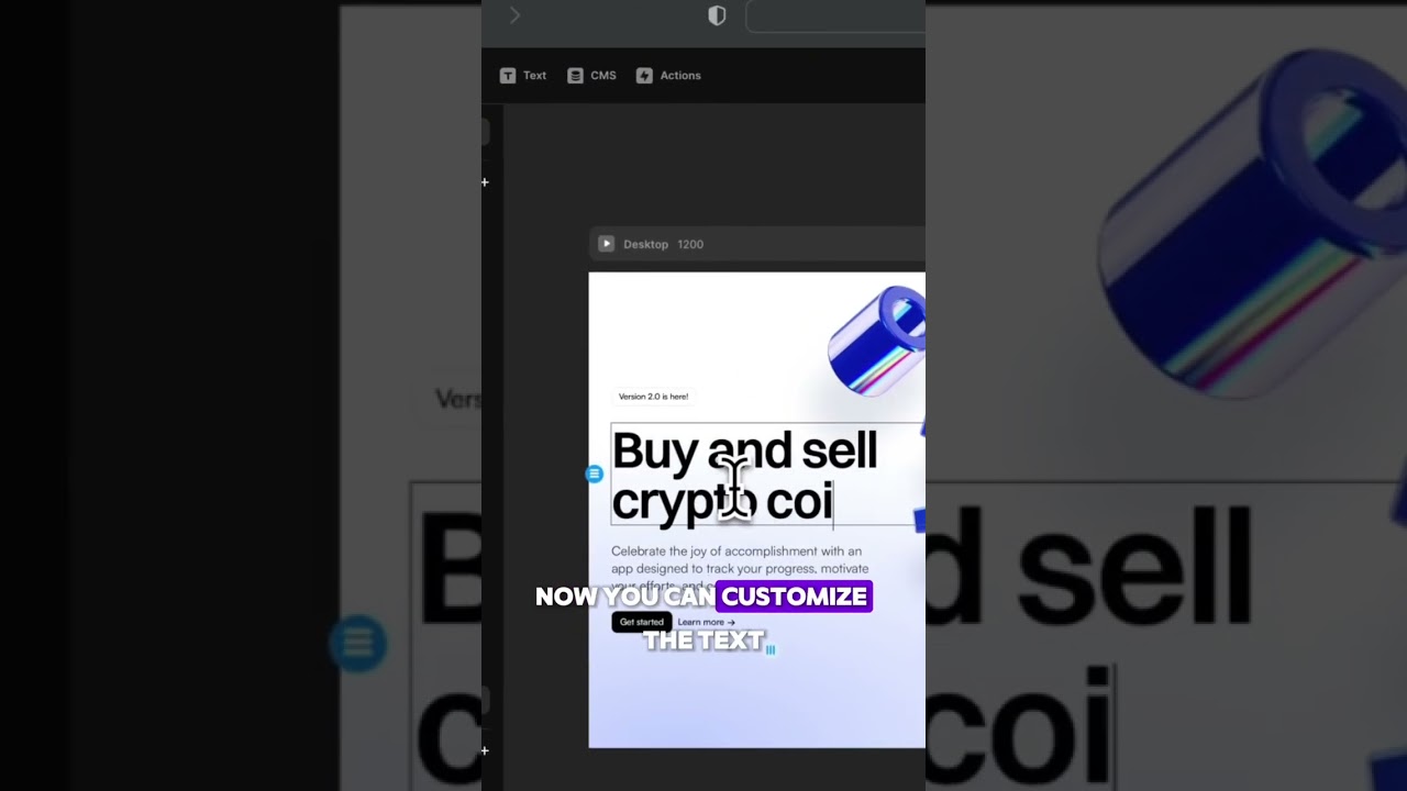 Create a website in less than 60 seconds  #webdesign #tutorial #framer #website video thumbnail