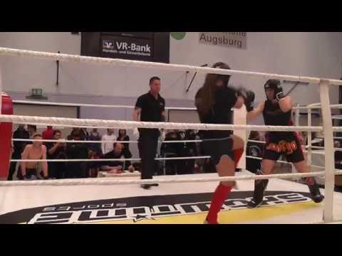 2014-04-12 DM der ISKA Martina Hilsenbeck Finale K1-Sparring Frauen +65Kg - Sugambrer Fightclub