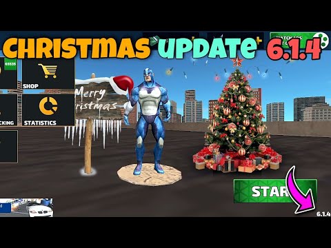 new update 6.1.4 christmas in rope hero vice town | happy Christmas | black spider 2.0
