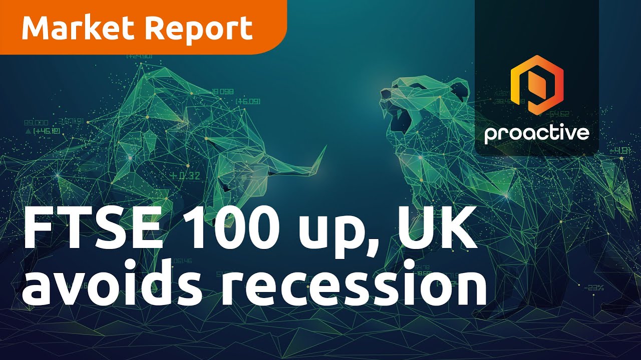 FTSE 100 up, UK avoids recession - Market Report