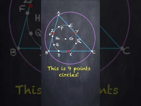 The Magical 9 Point Circle 🔵✨ #maths #geometry #jee #jeemains #jeeadvanced #ioqm #shorts #viralvide
