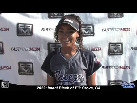 2022 Imani Black Power Hitting First Base Softball Player Skills Video - CA Breeze Fernald