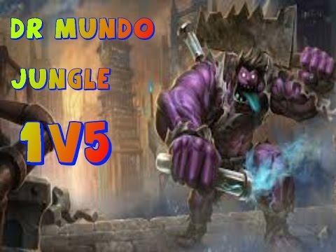 Dr  Mundo Jungle Vs  Rammus 1v5 AP+Tank Build League Of Legends 5.23