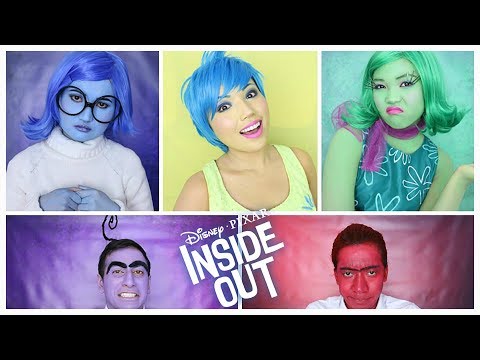 JOY, DISGUST, ANGER, SADNESS & FEAR 'Inside Out' Makeup + Bloopers Video
