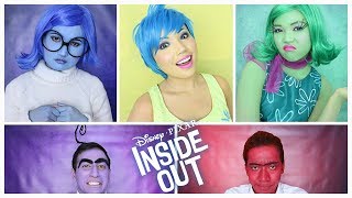 JOY, DISGUST, ANGER, SADNESS & FEAR 'Inside Out' Makeup + Bloopers