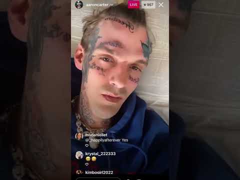 #aaroncarter new face tats