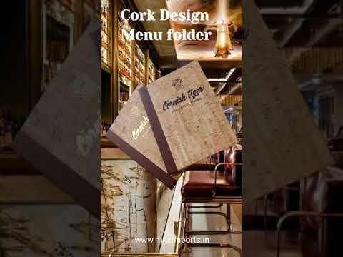 Cork Design Menu Cover