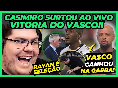 CASIMIRO SURTOU AO VIVO COM GOL DO VASCO!! FELIPE MELO ELOGIOU MUITO O VASCO!!! CAZE FEZ LUIZ CORRER