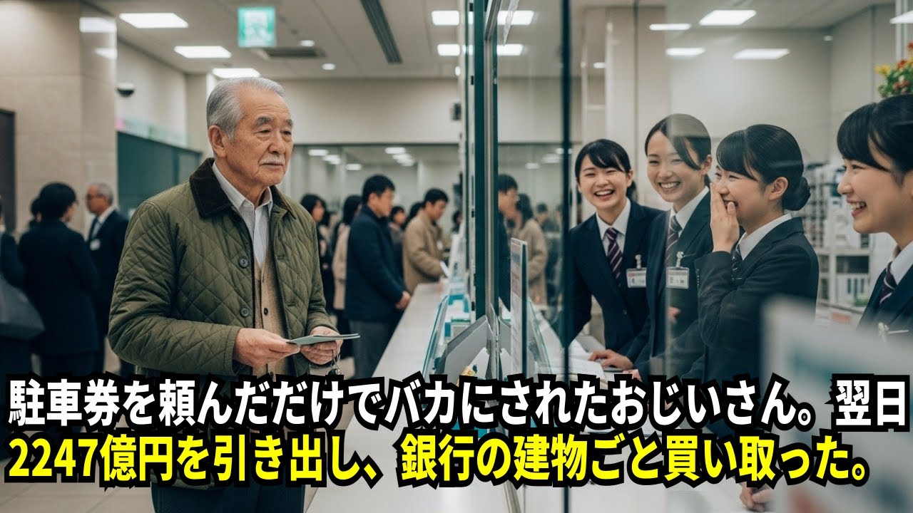 駐車券を頼んだだけでバカにされたおじいさん――翌日、2247億円を引き出し、銀行の建物ごと買い取った。