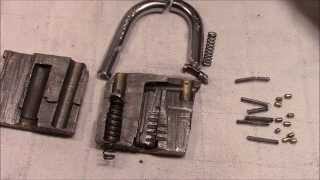 (picking 59) Cheap Chinese padlock violently attacked and disassembled (destructive opening)