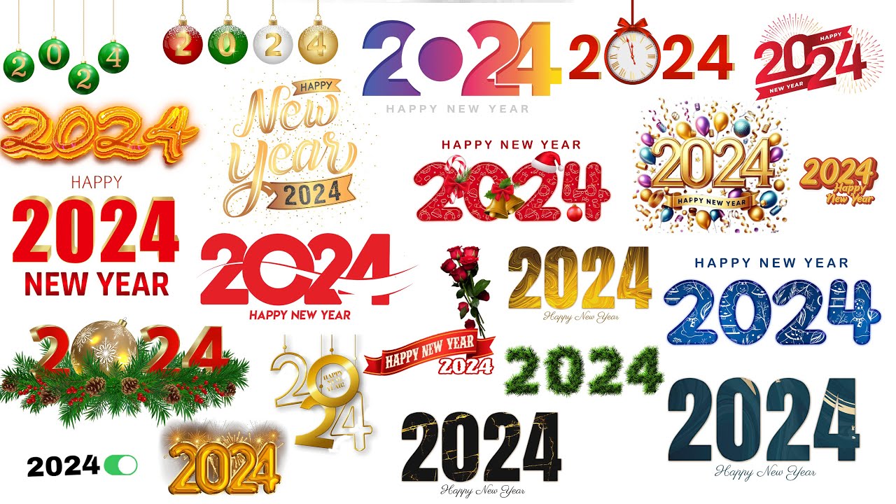 Happy New Year Png Pack 2024 || Happy New Year Png Download 2024 || New year 2024 Png