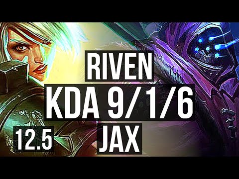 RIVEN vs JAX (TOP) | Rank 2 Riven, 9/1/6, Dominating | KR Challenger | 12.5