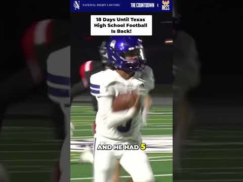 Posting 1 play every day until Texas High School Football is back! 18 Days left!