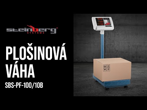 video - Plošinová váha - 100 kg / 10 g - 40 x 30 cm - skládací