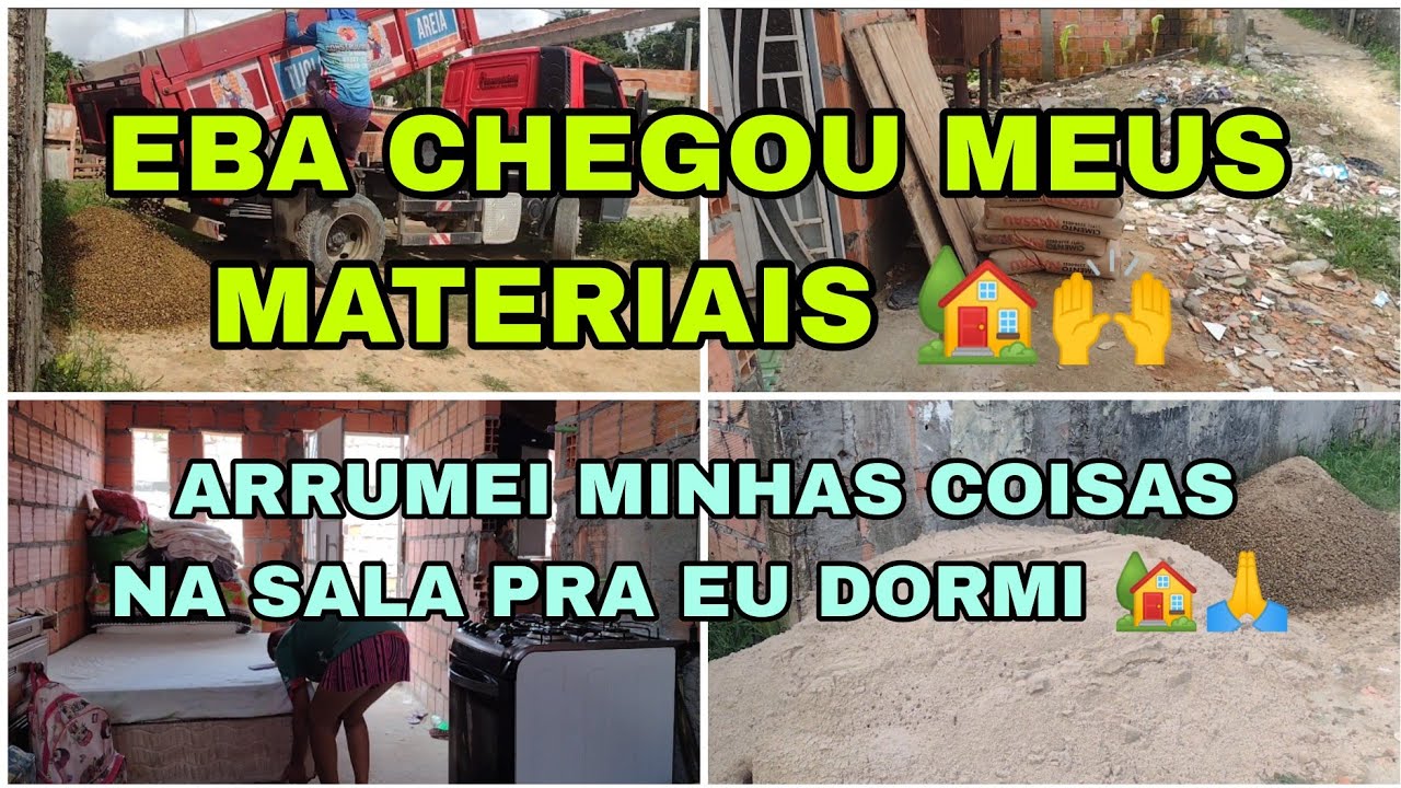 EBA CHEGOU MEUS MATERIAIS 🏡🙌//ARRUMEI MINHAS COISAS NA SALA PRA EU DORMI 🏡🙏
