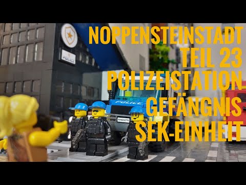 Noppensteinstadt - Teil 23 Polizeistation, Gefängnis, SEK-Einheit // BlueBrixx Lego